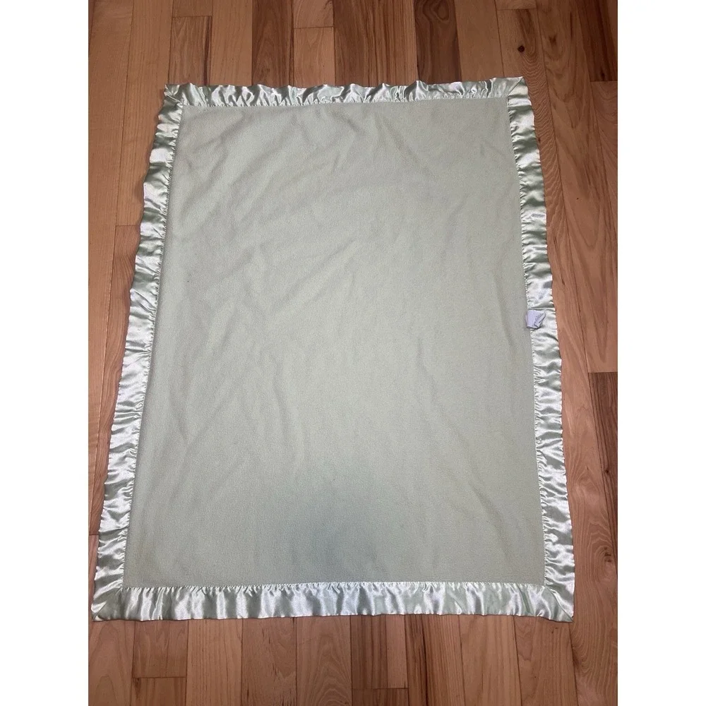Circo Green Lion Bird Sun Clouds Safari Baby Crib Blanket Lovey Satin Trim *read